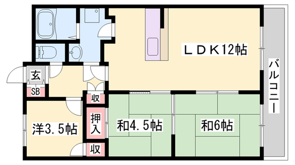 東二見駅 徒歩8分 3階の物件間取画像